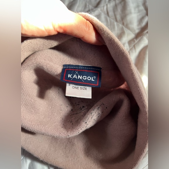 Kangol Wool Pull On Beanie Hat Mauve Pink One Size - Picture 4 of 5